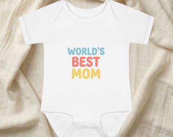 Body infantil "Mãe do Mundo" | Body de algodão macio para bebê