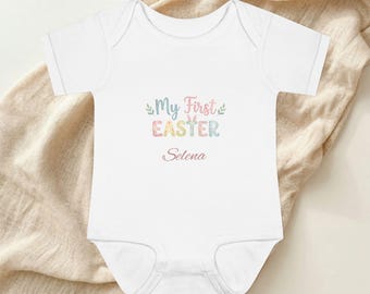 Body infantil "Meu Primeiro Dia de Páscoa" | Páscoa personalizada para bebês