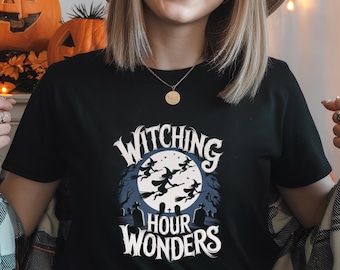 Witching Hour Wonders | Halloween Shirt | Funny Halloween Tee | Witch Shirt | Halloween Party Shirt | Unisex Graphic Tee