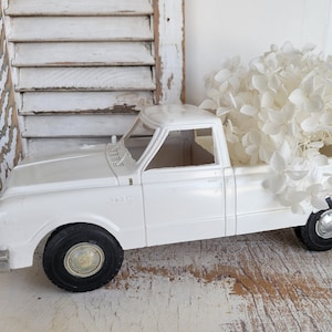 Vintage Processed Plastic Co. White GMC Pickup Truck - Vintage Toy Pickup Truck - White - Antique Farmhouse - Vintage Farmhouse
