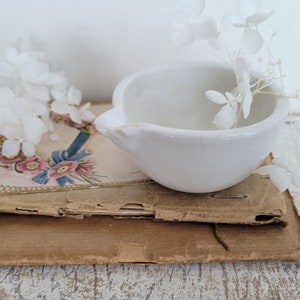 Antique Ironstone Apothecary Mortar - Ohio - Small Pharmacy Mortar - Ironstone - Antique Farmhouse - Brocante - Shabby Chic