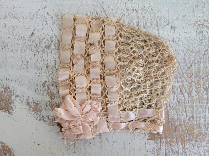 Tatted Ribbon Antique Edwardian Handmade Baby Bonnet - Tatted - Tatting - Silk ...
