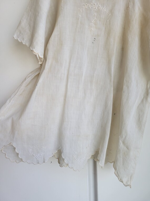 Antique Embroidered Baby Toddler Dress - French S… - image 5