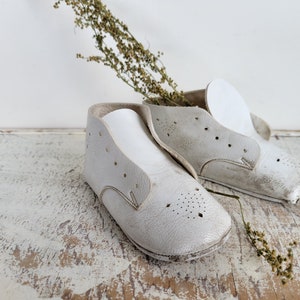 Vintage Baby Shoes - Antique Farmhouse - Brocante - Shabby Chic - French Country - Vintage Farmhouse Decor