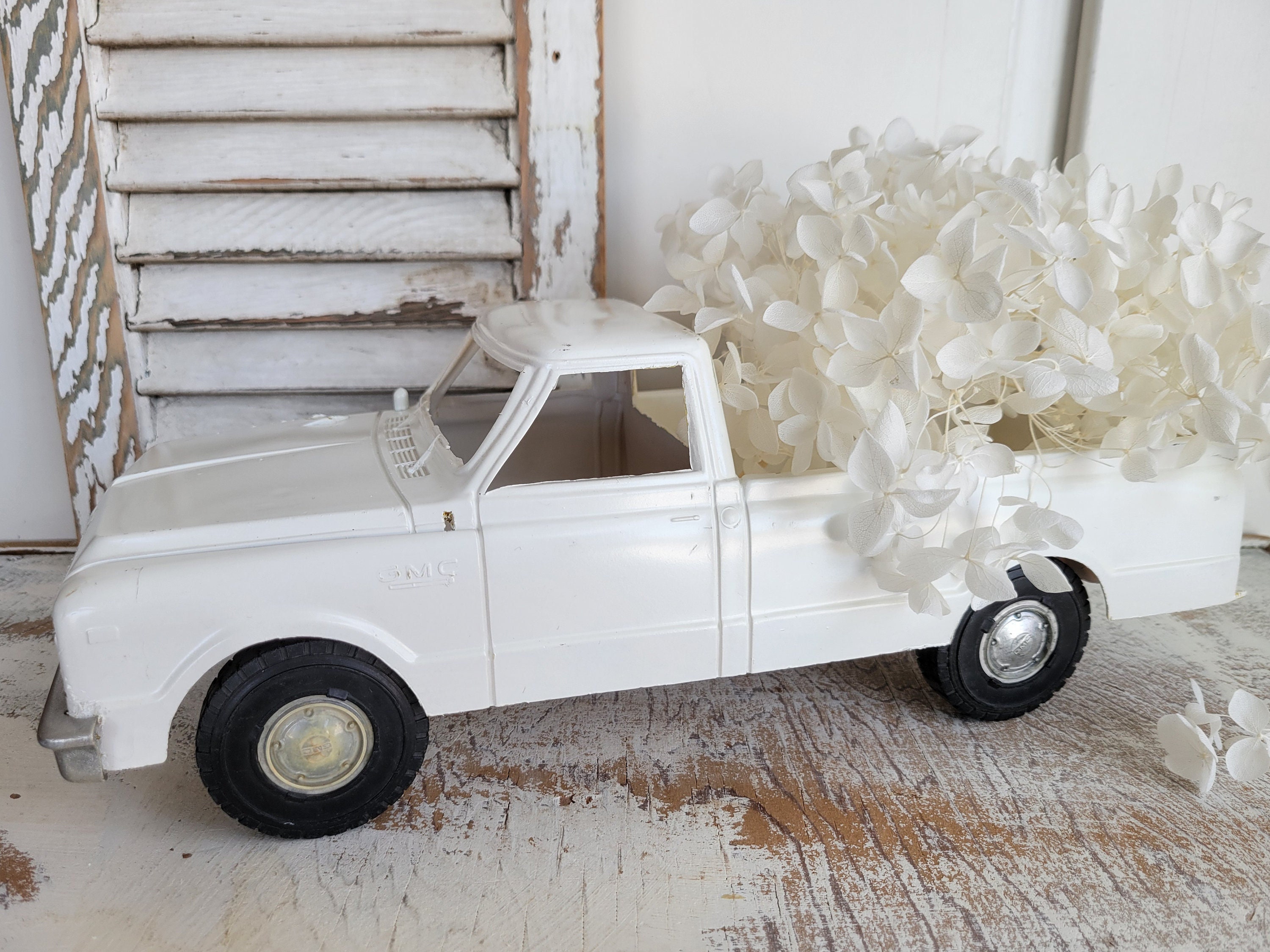 Vintage Processed Plastic Co. White GMC Pickup Truck - Vintage Toy