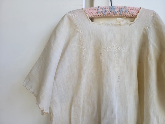 Antique Embroidered Baby Toddler Dress - French S… - image 7