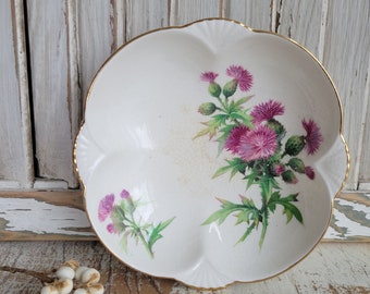 Vintage Royal Winton Scotch Thistle Trinket or Candy Dish - England - Small Bowl - Antique Farmhouse - Shabby Chic - Little Dish