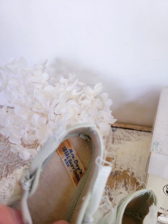 Vintage Shabby Mint Aqua Baby Shoes - Mrs. Days I… - image 5