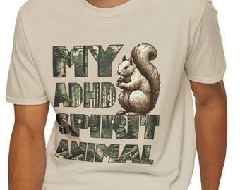 My ADHD Spirit Animal T-shirt | Eigenzinnig vintage eekhoornontwerp