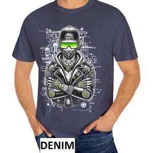 Cyberpunk 2077 T-Shirt - Futuristic Hacker Graphic Tee, Sci-Fi Gamer Gift for Men & Women, Neon Retro Tech Apparel, Video Game Merch