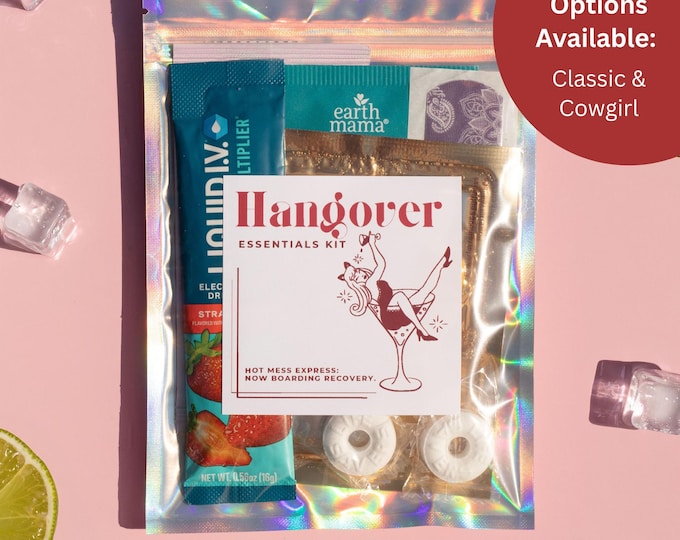 Bridesmaid Gift Hangover Kit | Bridal Shower Favors, Party Favors | Bachelorette Recovery Bags