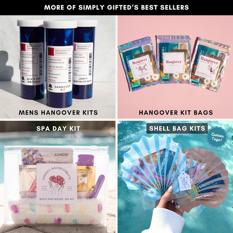 Pre-filled Hangover Kits | Funny Prescription Bottle Recovery Kit | Stocking Stuffer, Christmas Party Favor, Bachelorette, 21st Birthday image 8