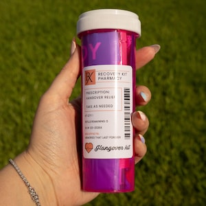 Pre-filled Hangover Kits | Funny Prescription Bottle Recovery Kit | Stocking Stuffer, Christmas Party Favor, Bachelorette, 21st Birthday image 3