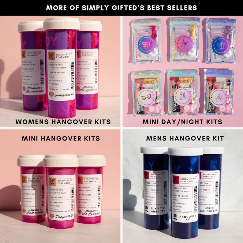 Kit Ressaca para Madrinhas | Lembrancinhas para Chá de Panela, Lembrancinhas de Festa | Kits de Recuperação para Despedida de Solteira imagem 11