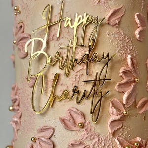 Custom Acrylic Cake Charm Topper | Layered | Birthdays, Weddings, Baby Showers, Bridal Showers