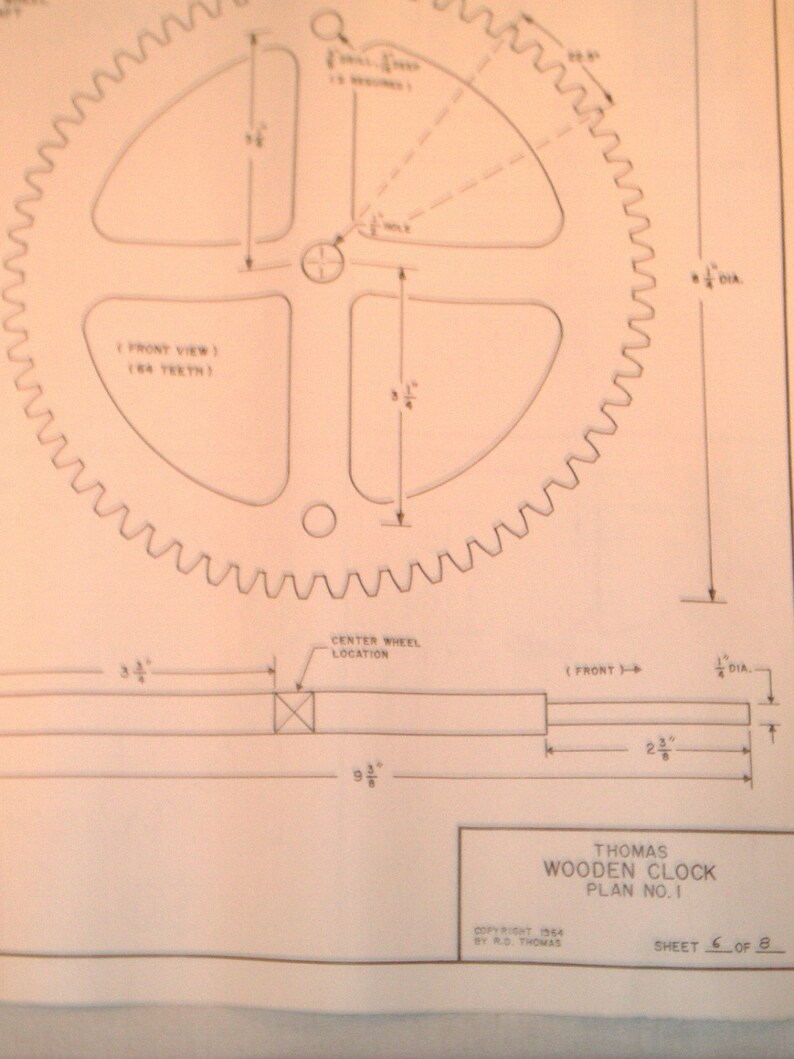 Thomas Wooden Clock Plans Etsy
