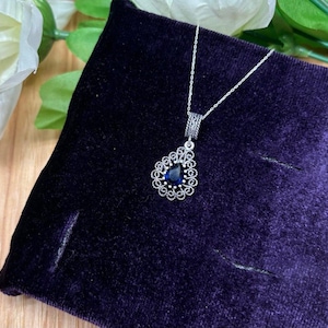 925 Sterling Silver Turkish Filigree Necklace for Women, NEW, Handmade Gift