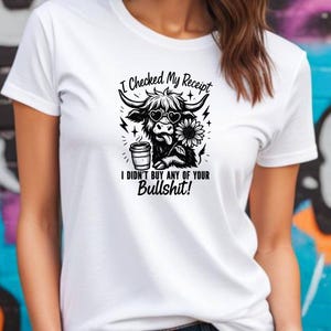 Funny Highland Cow Unisex T-Shirt, Cute Cow Tee, Animal Lover Gift, Farm Animal Shirt, Funny Graphic Tee