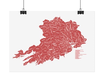 Cork GAA Club Poster - Red and White