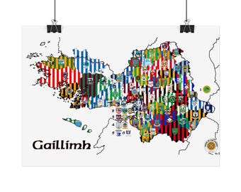 Póster del Club GAA de Galway - Escudos