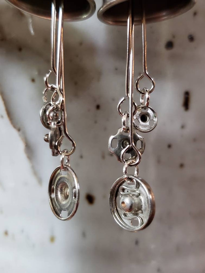 Thimbles and Snaps EARRINGS Made From Found Treasure's Etsy