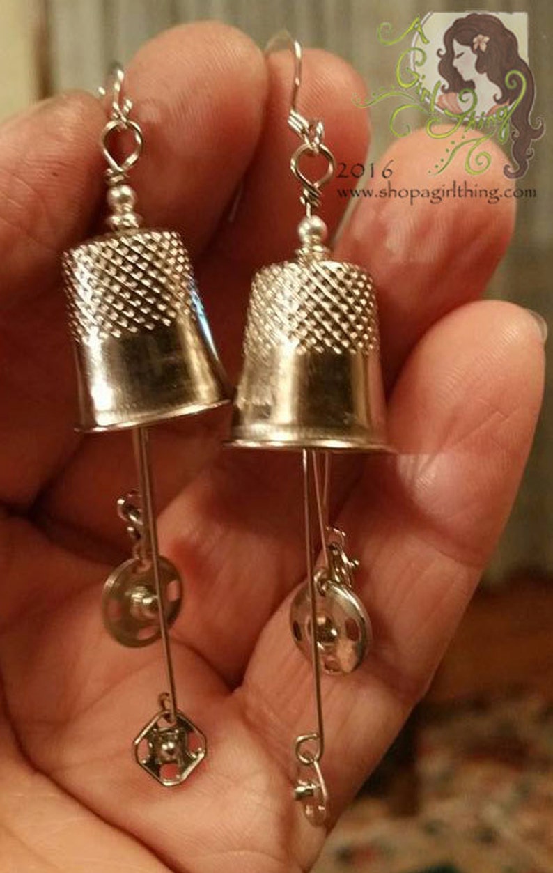 Thimbles and Snaps EARRINGS Made From Found Treasure's Etsy