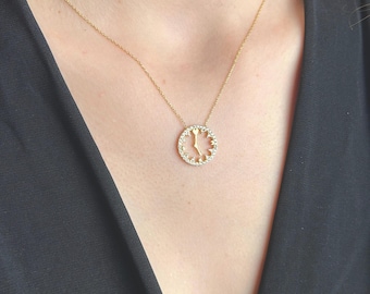 Clock Charm Necklace