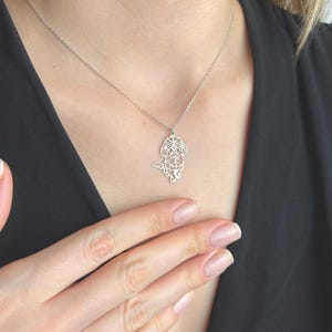 Geometric Pug Necklace, Sterling Silver or Gold Plated Dog Pendant, Hypoallergenic Pet Lover Jewelry, Minimalist Dog Necklace, Gift for Her