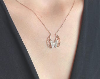 Crystal Wing Necklace
