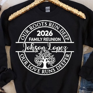 Family Reunion 2026 SVG PNG, Custom Family Name Reunion Design, Our Roots Run Deep Svg, Tree of Life Reunion, Matching Family Shirt svg image 7