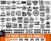 Father's Day SVG Bundle: 50 Dad Quotes, Cricut & Silhouette (Digital Download)