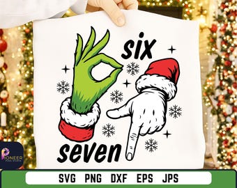 Six Seven Meme Christmas SVG, Funny Holiday Design (Digital Download)