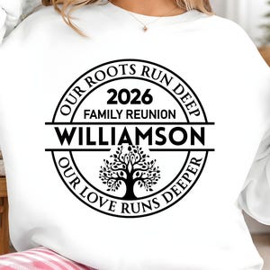 Family Reunion 2026 SVG PNG, Custom Family Name Reunion Design, Our Roots Run Deep Svg, Tree of Life Reunion, Matching Family Shirt svg image 6