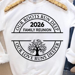 Family Reunion 2026 SVG PNG, Custom Family Name Reunion Design, Our Roots Run Deep Svg, Tree of Life Reunion, Matching Family Shirt svg image 4