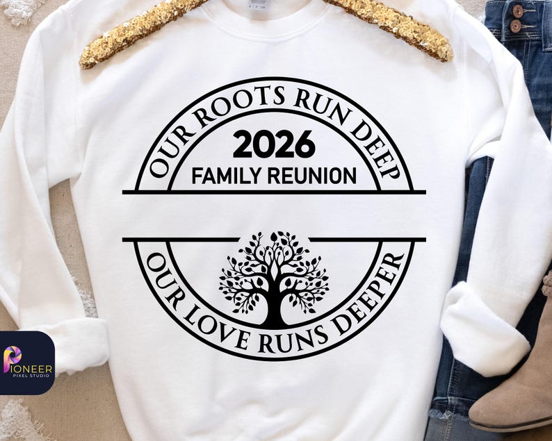 Family Reunion 2026 SVG PNG, Custom Family Name Reunion Design, Our Roots Run Deep Svg, Tree of Life Reunion, Matching Family Shirt svg image 4
