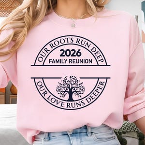 Family Reunion 2026 SVG PNG, Custom Family Name Reunion Design, Our Roots Run Deep Svg, Tree of Life Reunion, Matching Family Shirt svg image 8