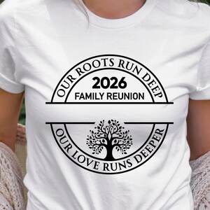 Family Reunion 2026 SVG PNG, Custom Family Name Reunion Design, Our Roots Run Deep Svg, Tree of Life Reunion, Matching Family Shirt svg image 5
