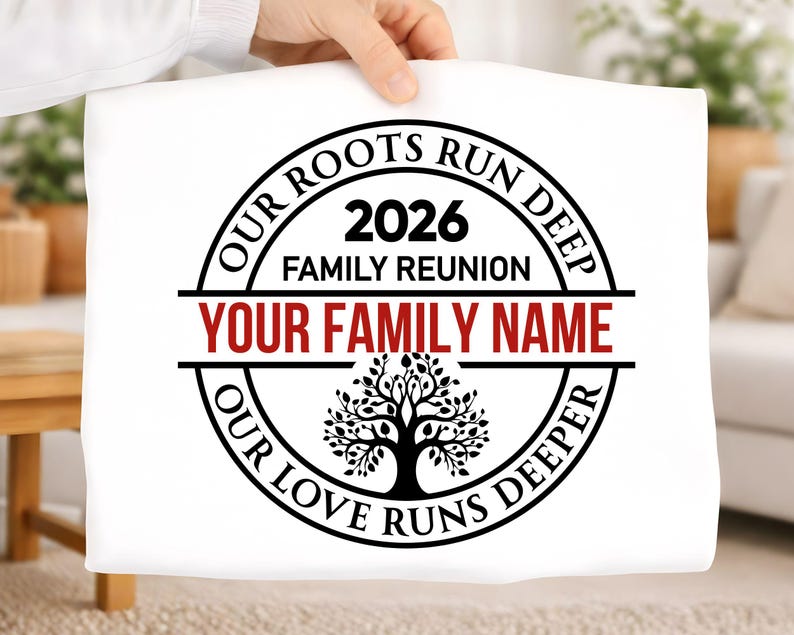 Family Reunion 2026 SVG PNG, Custom Family Name Reunion Design, Our Roots Run Deep Svg, Tree of Life Reunion, Matching Family Shirt svg image 14