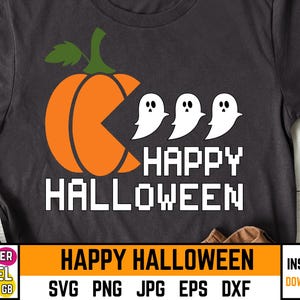 Happy Halloween SVG, happy halloween clipart, halloween svg bundle, happy halloween png, dxf, cricut halloween svg, silhouette svg cut file
