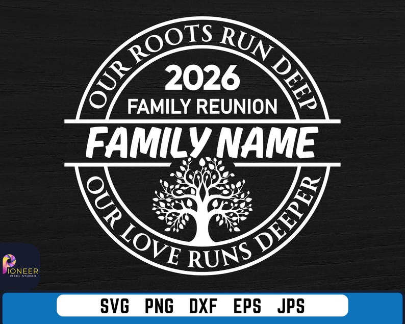 Family Reunion 2026 SVG PNG, Custom Family Name Reunion Design, Our Roots Run Deep Svg, Tree of Life Reunion, Matching Family Shirt svg image 2