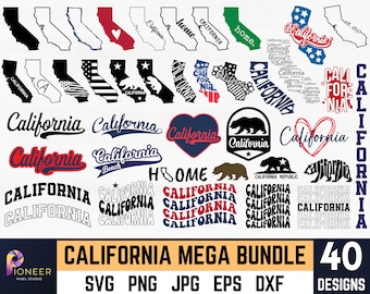 California SVG Mega Bundle, California SVG Bundle, California svg, California png, California State svg,California Outline,United States svg