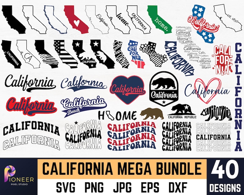 California SVG Mega Bundle, California SVG Bundle, California Svg ...