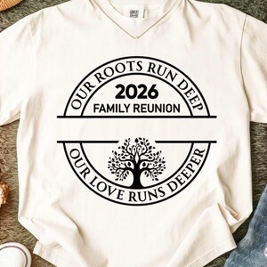 Family Reunion 2026 SVG PNG, Custom Family Name Reunion Design, Our Roots Run Deep Svg, Tree of Life Reunion, Matching Family Shirt svg image 10