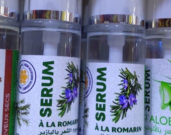 2 Rosemary Hair Serums 60ml | Moroccan Product Souss Massa Agadir | Natural Hair Serum for All Hair Types | Surprise Gift Set