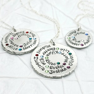Grandmother's Necklace Mother's Necklace Three Size Choices Holds Up to 15 Names Gift for Grandma Gift for Mom Mother's Day image 2