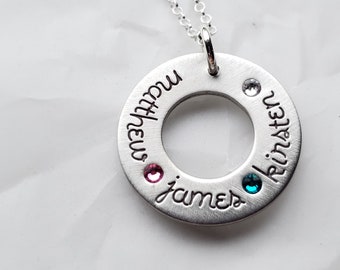 Mother's Necklace - Name Necklace - Birthstone Name Necklace - Gift for Grandma - Grandmother's Necklace - Gift for Mom of Multiples