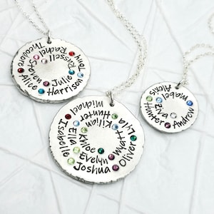 Grandmother's Necklace Mother's Necklace Three Size Choices Holds Up to 15 Names Gift for Grandma Gift for Mom Mother's Day image 1