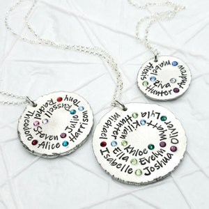 Grandmother's Necklace Mother's Necklace Three Size Choices Holds Up to 15 Names Gift for Grandma Gift for Mom Mother's Day image 7