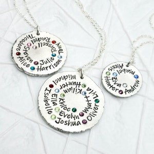 Grandmother's Necklace Mother's Necklace Three Size Choices Holds Up to 15 Names Gift for Grandma Gift for Mom Mother's Day image 6