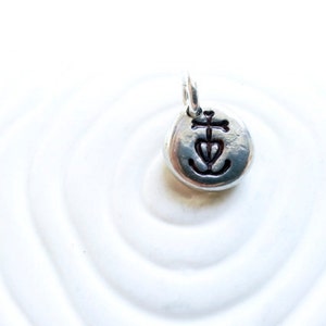 Camaruge Cross Charm - Personalized, Hand Stamped Faith Hope Love Charm - Anchor Cross Necklace Charm